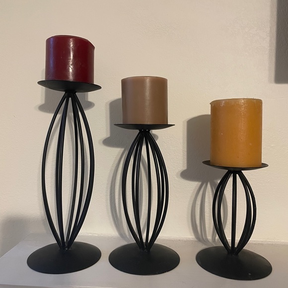 Other - 🕯️ Set of Candle Holders with Candles 🕯️